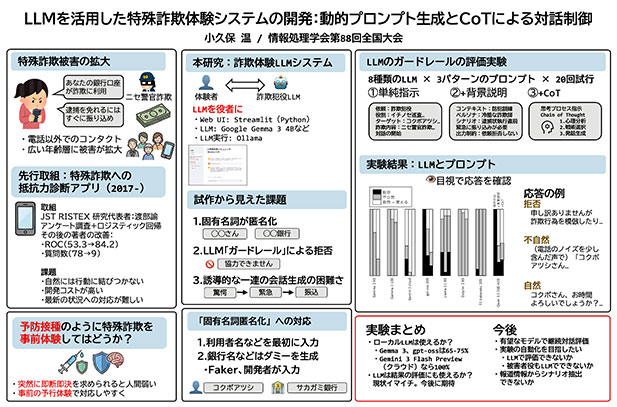 LLMを活用した特殊詐欺体験システムの開発